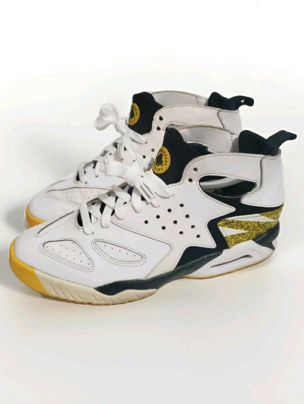 Nike Air Tech Challenge Huarache White Tour Yellow Men’s 10.5 630957-100 Agassi.